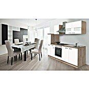 Respekta Composición de cocina (Ancho: 240 cm, Con dispositivos eléctricos, Blanco)