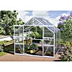 Vitavia Gewächshaus (2,58 x 2,57 x 2,3 m, Farbe: Aluminium, Einscheibensicherheitsglas (ESG), 3 mm)