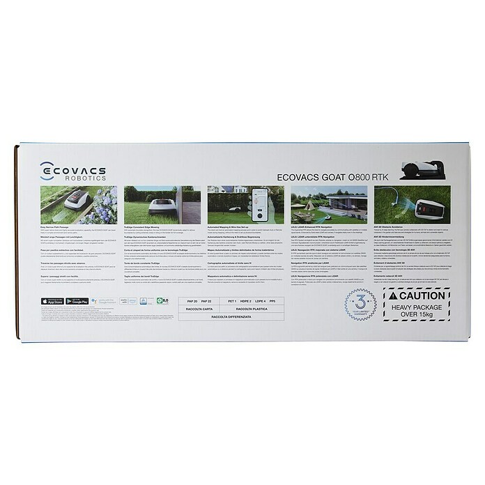 Ecovacs Goat Robotmaaier O800 RTK (800 m², Snijbreedte: 22 cm, Satellietnavigatie, RTK) | BAUHAUS