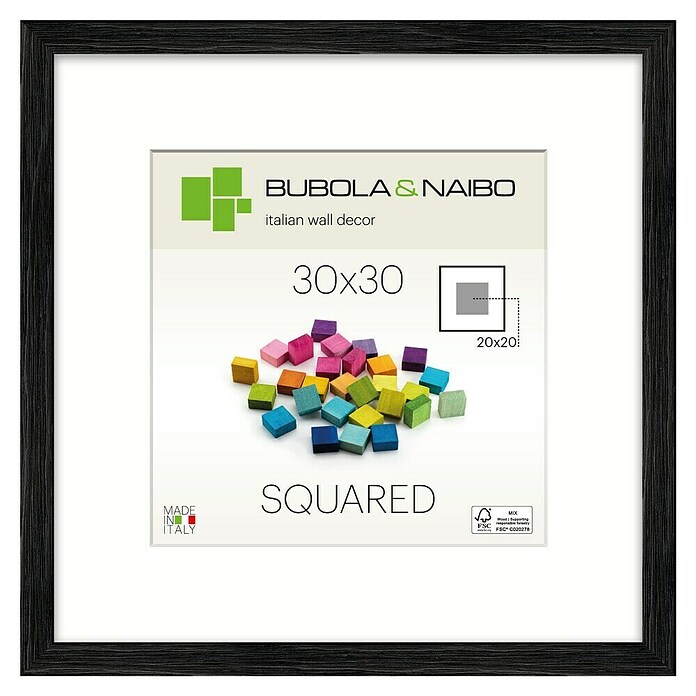 Bubola & Naibo Holzrahmen Tulipa 6340 (30 x 30 cm, Schwarz) | BAUHAUS