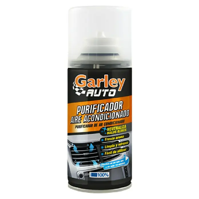 Purificador de aire Garley - 150 ml - Purificador de aire acondicionado Garley Auto: Refresca el aire del coche y neutraliza olores. ¡Fácil de usar para un aire limpio!