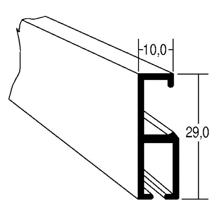 Nielsen Galerieschiene ProfiLänge: 2 m, Weiß Front View