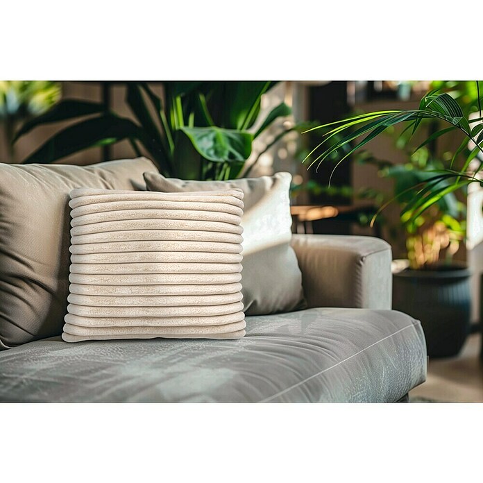 Kissen Plush (Beige, 45 x 45 cm, 100 % Polyester) | BAUHAUS