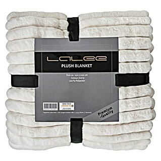 Decke Plush (Ivory, 200 x 150 cm, 100 % Polyester)
