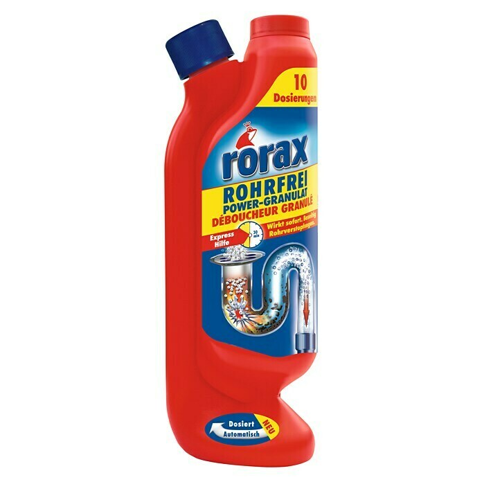 Rorax Rohrfrei Rohrreiniger Power-Granulat (600 g, Flasche)