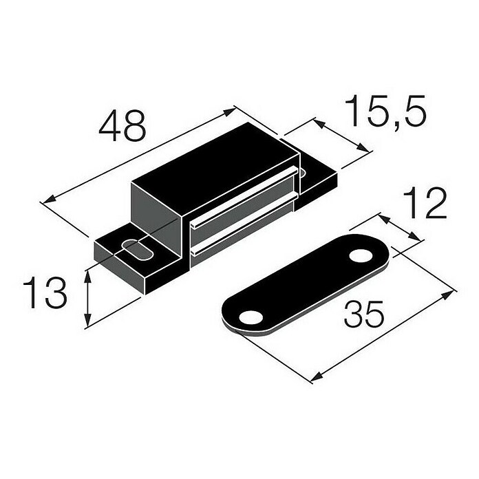 Walteco Magnetverschluss (Haftkraft: 6 kg) | BAUHAUS