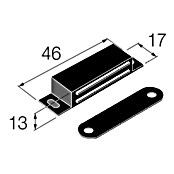 Walteco Magnetverschluss (Haftkraft: 4 kg, L x B x H: 46 x 17 x 13 mm) | BAUHAUS