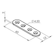 Walteco Flachverbinder (L x B: 60 x 15 mm, 1 Stk.) | BAUHAUS
