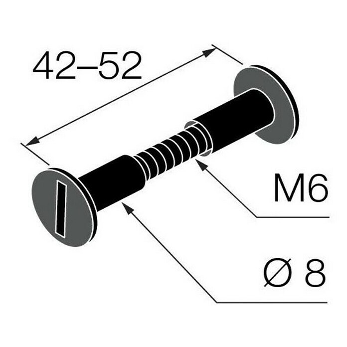 Walteco Verbindingsschroef (Ø x l: 6 x 52 mm) | BAUHAUS