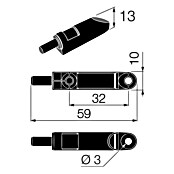 Walteco Prigušivač za vrata namještaja  (D x Š x V: 59 x 10 x 13 mm, 5 Kom.) | BAUHAUS
