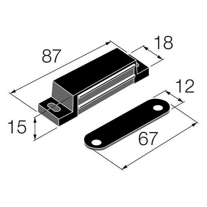 Walteco Magnetverschluss (Haftkraft: 13,5 kg) | BAUHAUS