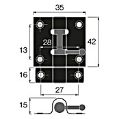 Walteco Sigurnosni zasun  (D x Š: 60 x 32 mm) | BAUHAUS