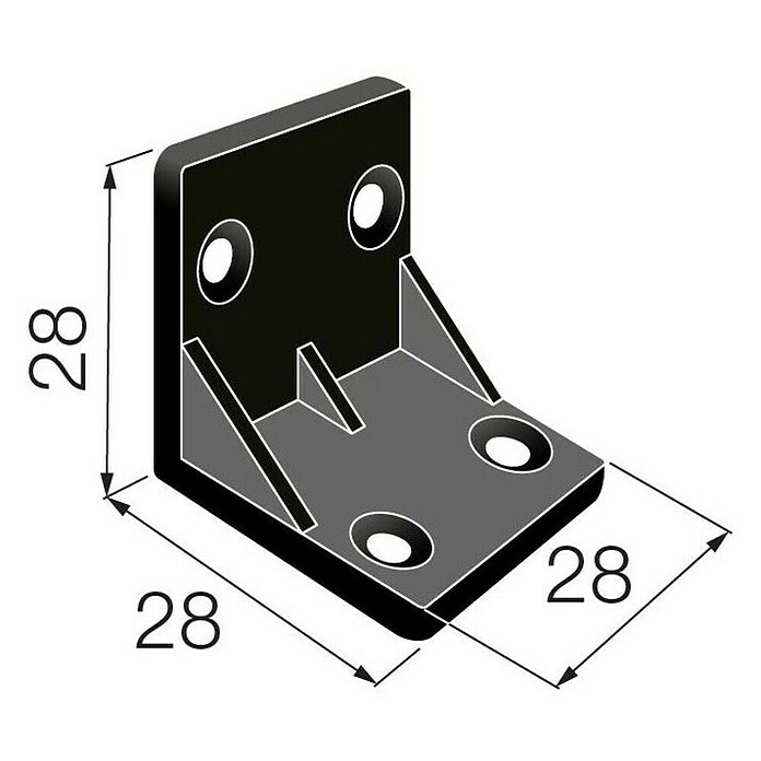Walteco Spojni kutnik  (D x Š x V: 28 x 28 x 28 mm, Plastika) | BAUHAUS