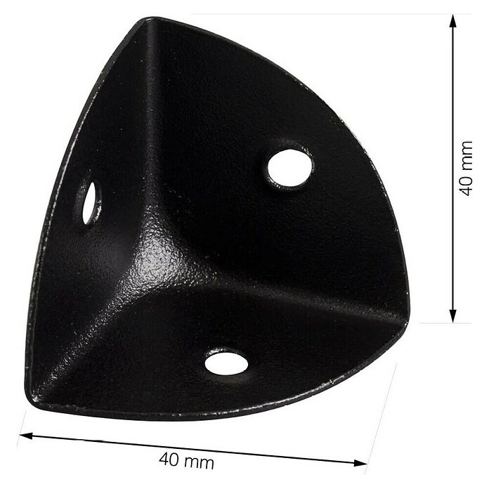 Walteco Metalna zaštita za kut  (Boja: Crna, D x Š x V: 40 x 40 x 40 mm) | BAUHAUS