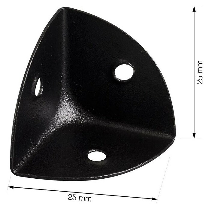 Walteco Metalna zaštita za kut  (Crna, 1 Kom., D x Š x V: 25 x 25 x 25 mm) | BAUHAUS