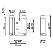 Walteco Pendeltürbeschlag (Länge: 75 mm) | BAUHAUS
