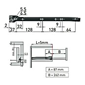 Walteco Schubladenführung (Traglast: 20 kg, Länge Schubkasten: 350 mm) | BAUHAUS