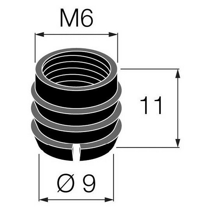 Walteco Navojna čahura  (Duljina: 11 mm, Navoj: M 6) | BAUHAUS