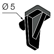 Walteco Nosač police  (Crna, Promjer: 5 mm, D x Š: 17 x 10 mm) | BAUHAUS