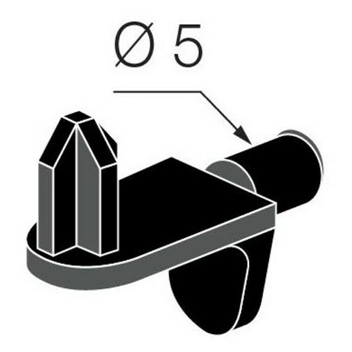 Walteco Nosač police  (Š x V: 9 x 17 mm, Crna) | BAUHAUS