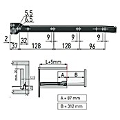 Walteco Vodilica za ladice  (Nosivost: 20 kg, Duljina vodilice: 400 mm) | BAUHAUS