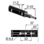 Walteco Möbeltürdämpfer (L x B x H: 79 x 20 x 10 mm) | BAUHAUS