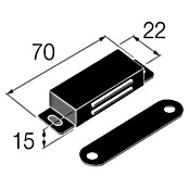 Walteco Magnetverschluss (Haftkraft: 15 kg) | BAUHAUS