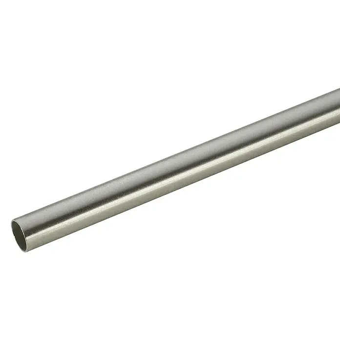 Sombra Gardinenstange - Edelstahloptik, Länge: 120 cm, Durchmesser: 16 mm - Silbernes Metallrohr, ideal für verschiedene Konstruktions- und Heimwerkerprojekte, robust und langlebig.