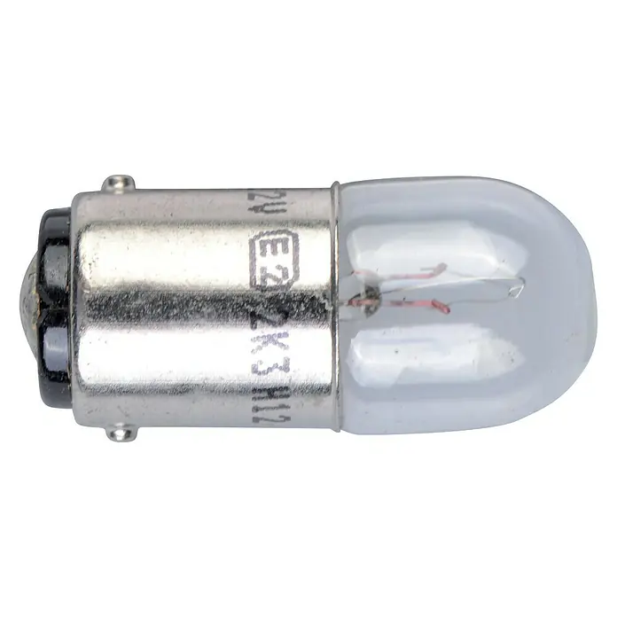 Talamex Glühbirne für Boote - 10 W, 12 V, Lichtfarbe: Neutralweiß - Nahaufnahme einer klaren Autosignallampe, die für eine zuverlässige Beleuchtung in Fahrzeugen sorgt.