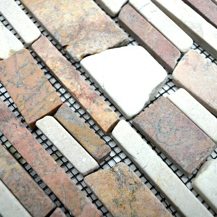 Mozaik pločica Mix MOS BRICK 225  (30,5 x 30,5 cm, Crveno-bijele boje, Mat) | BAUHAUS