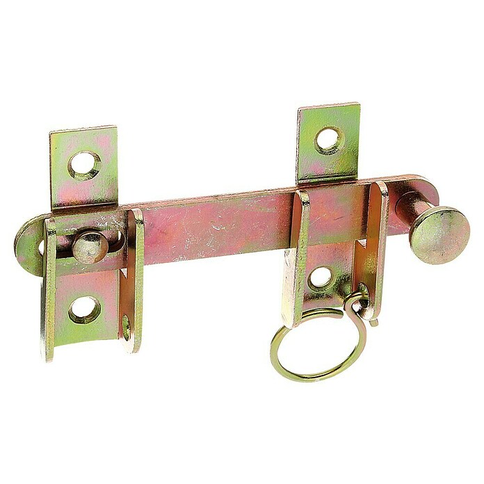 Stabilit Pestillo con bloqueo (An x Al: 120 x 65 mm, Galvanizado en amarillo)