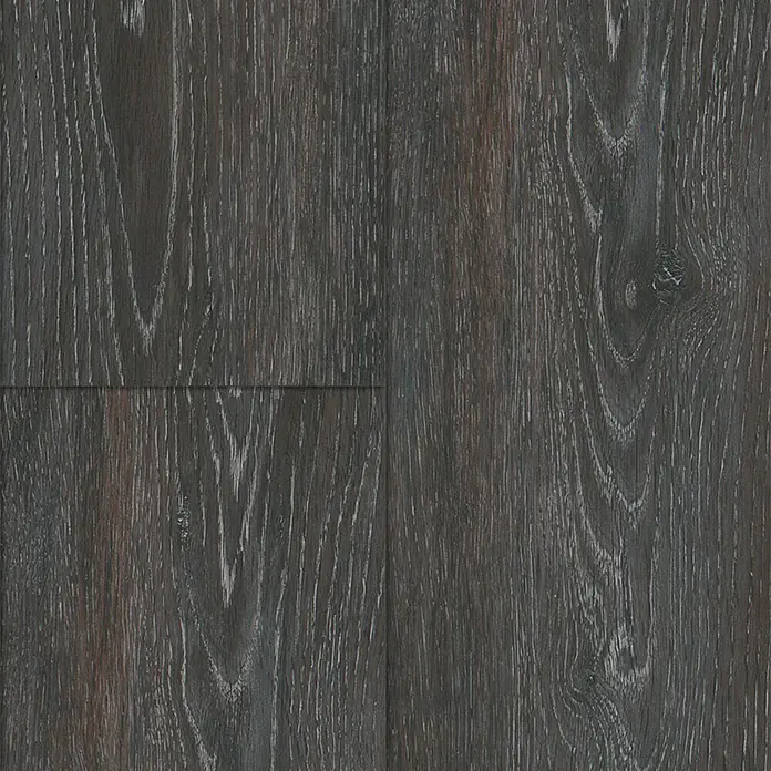 Vinylboden Sly 1:2:3 - Cambridge Oak, Mehrstab - Nahaufnahme von Holzboden in dunklen Farbtönen, der eine natürliche und elegante Textur zeigt, ideal für moderne Innenräume.