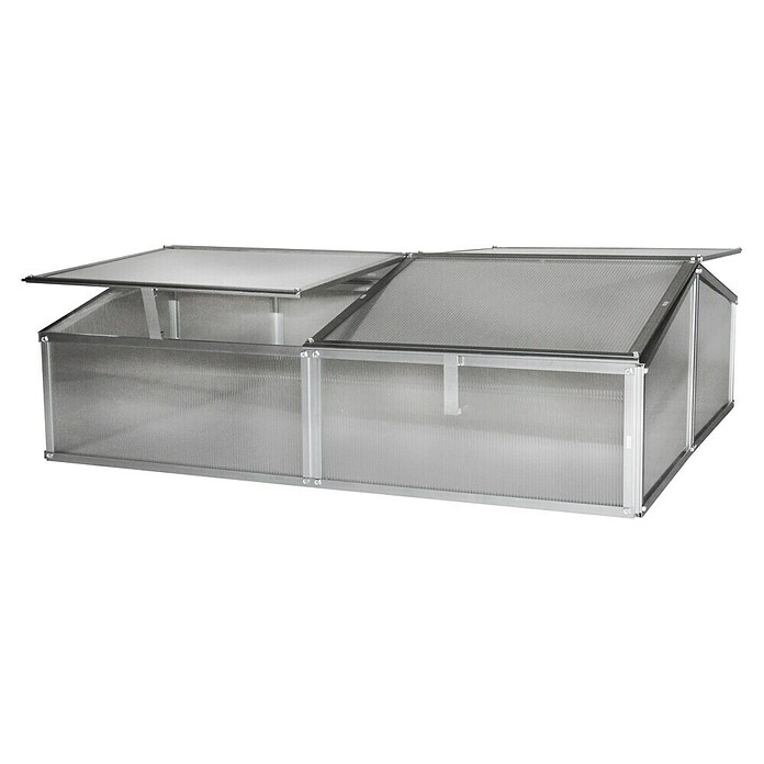 Vitavia Frühbeet Gaia 2X (100 x 120 x 26 cm, Transparent, Polycarbonat)