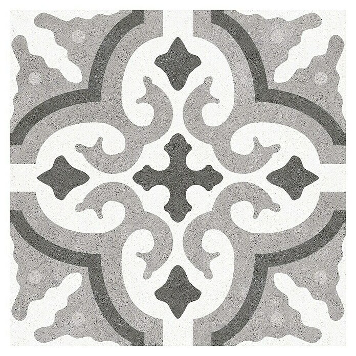 Porculanska pločica Vintage Mix (25 x 25 cm, Bijelo-sive boje, glazirano)