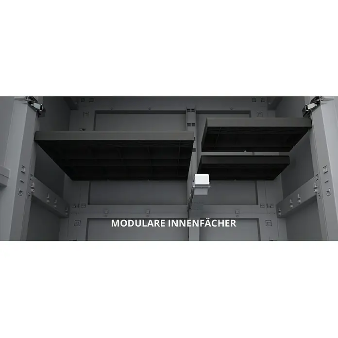 Terry Transforming Armario multiusos de plástico  Modular 2 - L x An x Al: 43,6 x 78 x 101,6 cm - Compartimentos interiores modulares para armarios que ofrecen un almacenamiento flexible y fácilmente ajustable.