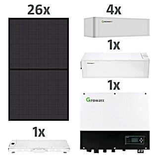 TCL Solarmodul-Set TOPCon Bifazial MR430DH182-54NTB Full Black (Nennleistung: 11.180 W, L x B x H: 113,4 x 172,2 x 3 cm, 26 Stk.)