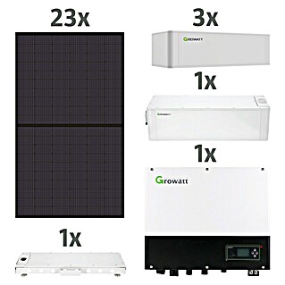 TCL Solarmodul-Set TOPCon Bifazial MR430DH182-54NTB Full Black (Nennleistung: 9.890 W, L x B x H: 113,4 x 172,2 x 3 cm, 23 Stk.)