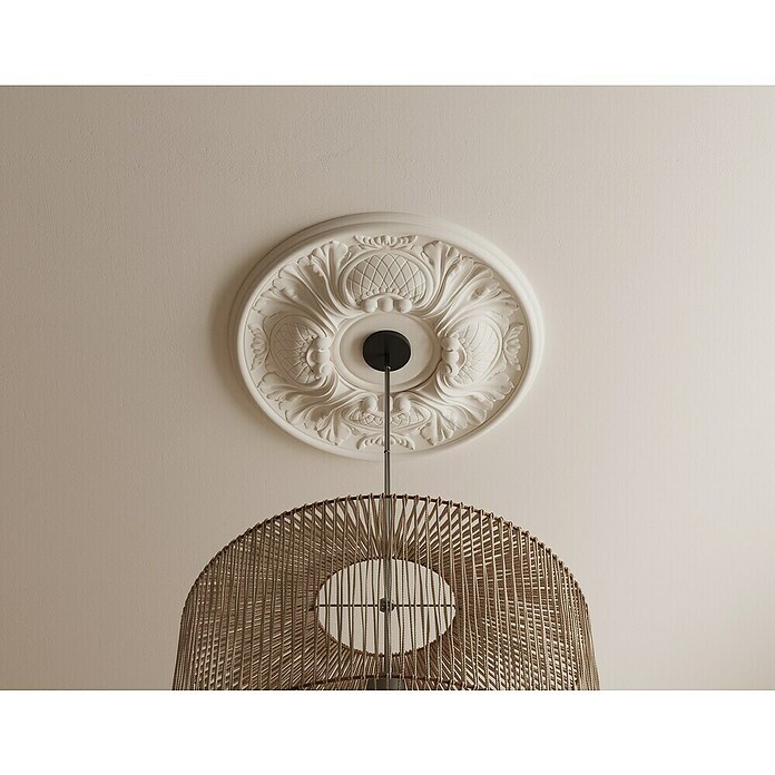 Nmc Decoflair Rosette M72 (Durchmesser: 30 cm, Hochverdichteter Polyurethanschaum (PU), Weiß) | BAUHAUS