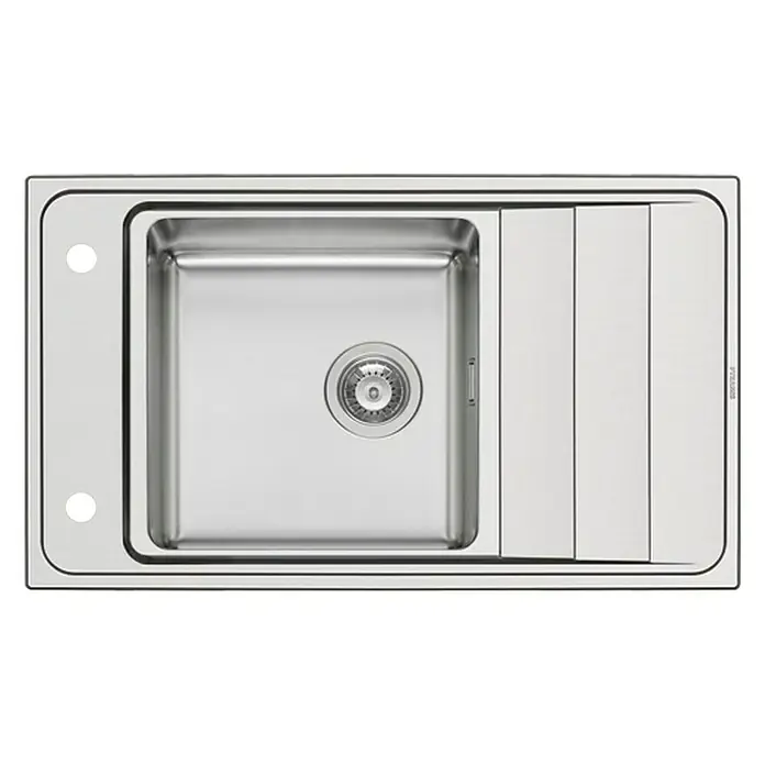 Admiral Einbauspüle Studio - 50 x 86 cm, Edelstahl - Modernes Edelstahlspülbecken mit Ablauffläche und klarem Design für die stilvolle Küche. Das Becken überzeugt durch Funktionalität und Ästhetik.