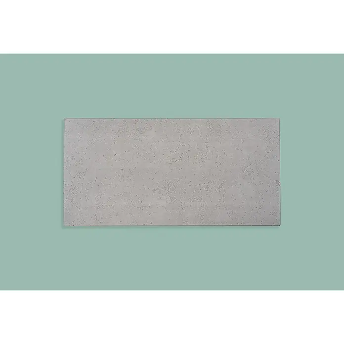 Nmc Decoflair Wandpaneel - Beton Light, 100 x 50 cm, Kunststoff - Nahaufnahme einer rechteckigen, grau gefärbten Betonplatte mit rauer Textur, ideal für moderne Innen- und Außendesigns.