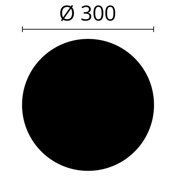 Nmc Decoflair Rosette B12 - Durchmesser: 30 cm, Expandiertes Polystyrol (EPS), Weiß - Schwarze runde Scheibe mit einem Durchmesser von 300.