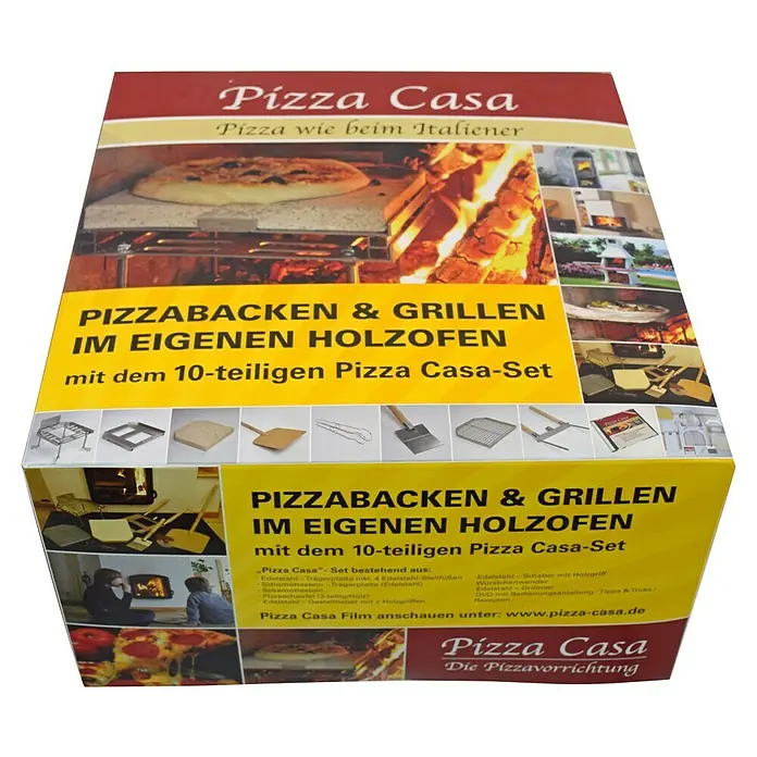 Pizzaeinsatz - Geeignet für: Kaminofen, 10 -tlg. - Pizza Casa Set: Pizza wie beim Italiener, mit 10-teiligem Pizza Casa-Set für das Pizzabacken & Grillen im eigenen Holzofen.