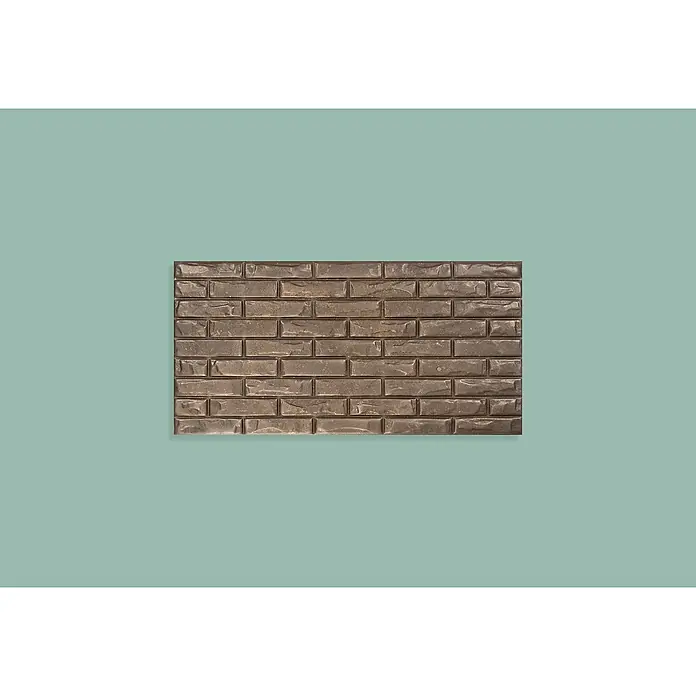 Nmc Decoflair Wandpaneel - Stone Wall Iron, 100 x 50 cm, Kunststoff - Nahaufnahme einer braunen Ziegelwandplatte, die Textur und rustikalen Charme für Inneneinrichtungen bietet.