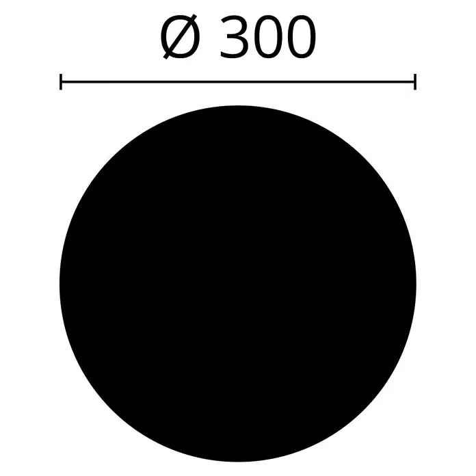 Nmc Decoflair Rosette M71 - Durchmesser: 300 mm, Polyurethan, Weiß - Schwarzer Kreis mit Durchmesser 300.
