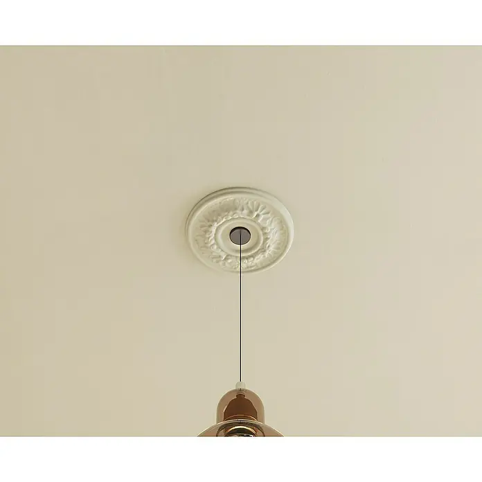 Nmc Decoflair Rosette B25 - Durchmesser: 445 mm, Expandiertes Polystyrol (EPS), Weiß - Deckenleuchte mit dekorativer Rosette.