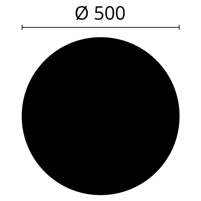 Nmc Decoflair Rosette B17 - Durchmesser: 500 mm, Expandiertes Polystyrol (EPS), Weiß - Schwarze Kreisscheibe, Durchmesser 500.