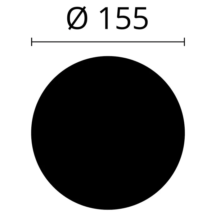 Nmc Decoflair Rosette B9 - Durchmesser: 115 mm, Expandiertes Polystyrol (EPS), Weiß - Schwarze Kreisscheibe mit Durchmesser 155.