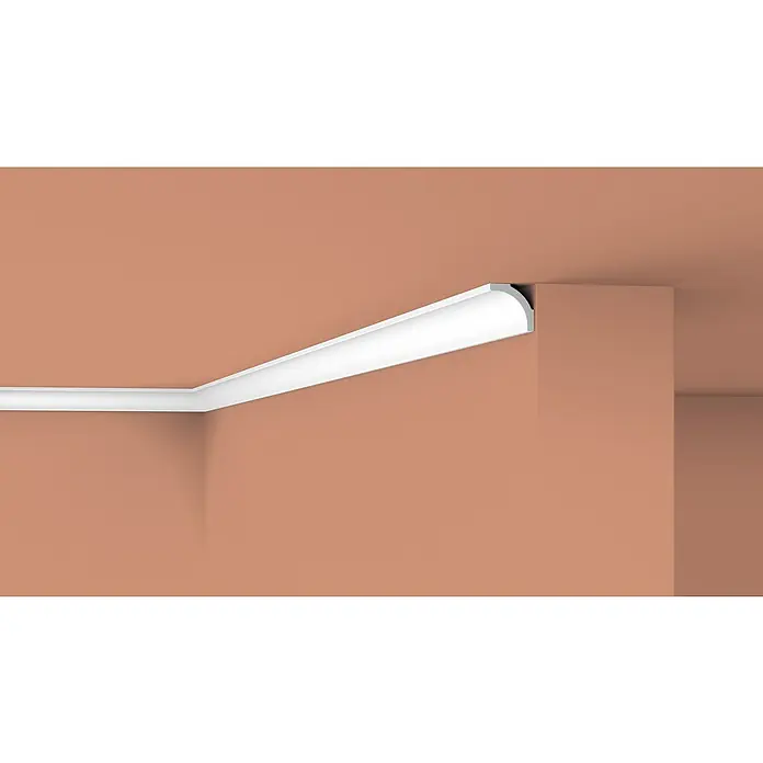 Nmc Decoflair Zierprofil Deckenleiste D5 - 6 Stk., 200 cm x 35 mm x 30 mm, Extrudiertes Polystyrol (XPS) - Stilvolle weiße Zierleiste, die Wand und Decke elegant verbindet und dem Raum eine moderne Note verleiht. Ideal für eine ästhetische Raumgestaltung.