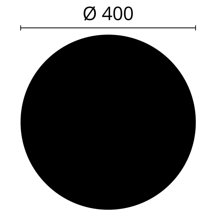 Nmc Decoflair Rosette M75 - Durchmesser: 400 mm, Polyurethan, Weiß - Schwarze runde Scheibe mit 400 Durchmesser.