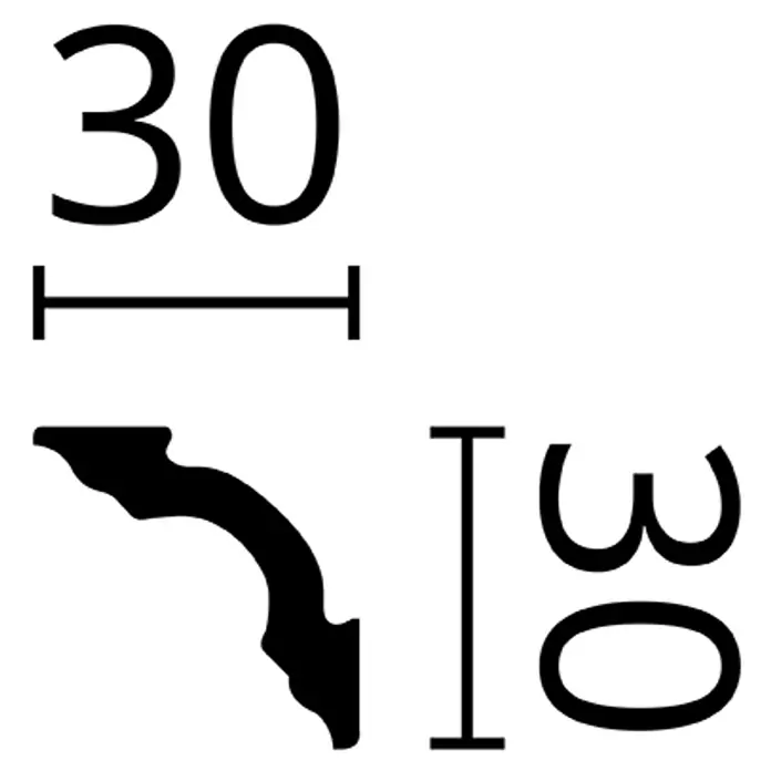 Nmc Decoflair Zierprofil Deckenleiste D12 - 6 Stk., 200 cm x 30 mm x 30 mm, Extrudiertes Polystyrol (XPS) - Stuckleiste mit den Maßen 30x30, zur dekorativen Gestaltung von Wänden und Decken. Elegantes Profil für stilvolle Raumakzente.